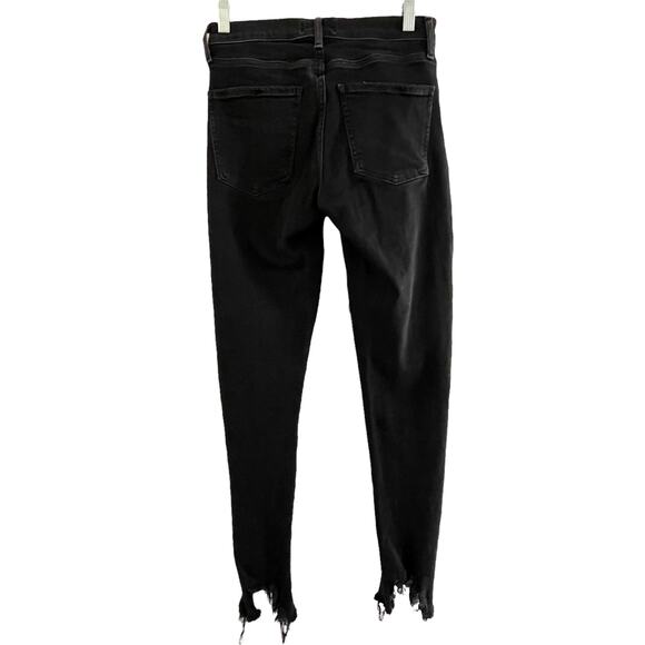 Agolde Women’s Sophie Ankle High Rise Destroyed Hem Jeans Sz 26 Distressed Denim - Picture 3 of 6